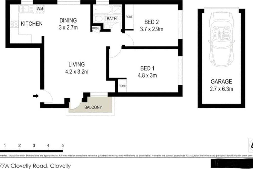 Velly-modern Light 2br Moments From Clovelly Apartment *