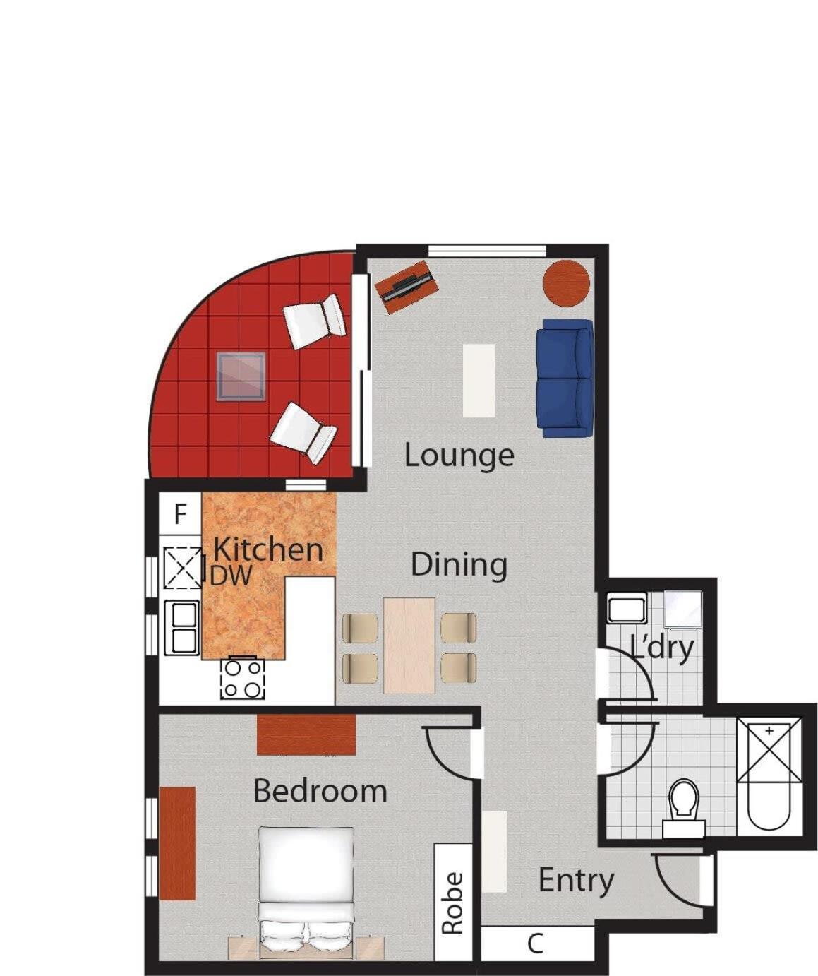 Expansive Views From 1 Bedroom Apartment