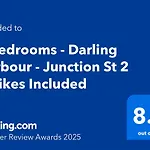 3 Bedrooms - Darling Harbour - Junction St 2 E-Bikes Included