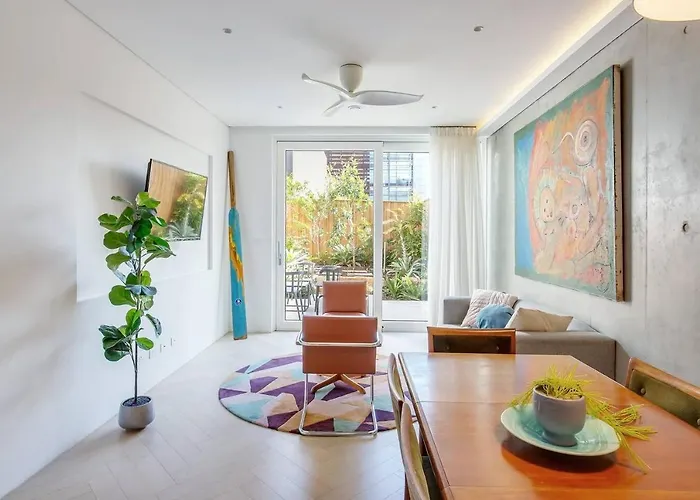 \'The Fern\' Split-Level Eco Luxury With Lush Courtyard