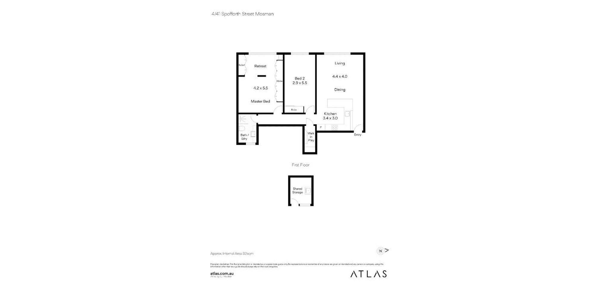 Stylish, Sunny & Spacious 2 Bedroom Apartment, Mosman Apartment